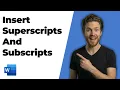 How To Insert Superscripts And Subscripts In Word Quick Guide