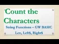 Program to Count the Characters from String GW BASIC Programming Tutorials
