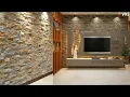 Stone Wall Cladding TV Unit Wall Decor Ideas Natural Stone Wall Tiles Living Room Home Interior
