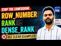 SQL Ranking Functions Explained Simply ROW - NUMBER RANK DENSE