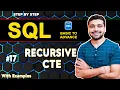Recursive CTE Recursive SQL Queries SQL Tutorial in Hindi 17