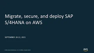 Creating a secure foundation for SAP on AWS - AWS Virtual Workshop