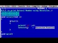 c program to print first N natural numbers using recursion learn coding