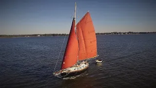 Autumn leaves the landsman rakes, while the sailor turns south
