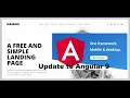 Create your first website using Angular - update from Angular 6 to Angular 9