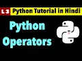 L3 Python Operators Types of Python Operators Boolean in Python Bool Python Tutorial