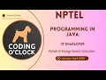 NPTEL Programming in Java Week 0 Assignment Solution January - April 2025 IIT Kharagpur