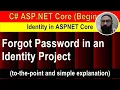 Forgot Password Implementation in an Identity Project