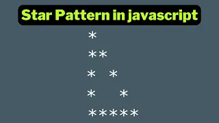 Hollow Triangle Star Pattern in javascript for loop in js 2023 Papa Developer