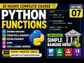 Python Functions Tutorial Lecture 7 Functions Parameters Return Scope Banking Project
