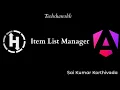 Item List Manager Angular Hackerrank Challenge