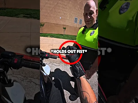 Security guard helped the biker...