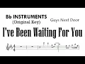 Download Lagu I've Been Waiting For You Bb Instruments Original Key Guys Next Door Sheet Backing Partitura