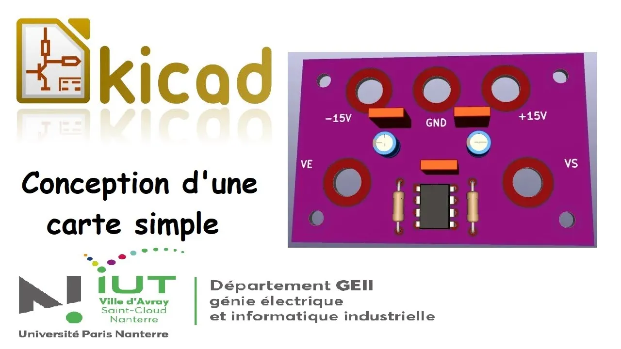 Conception d'une carte électronique simple sous Kicad