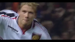 David Beckham goal v Barcelona Manchester United 3-3 Barcelona Champions League 1998