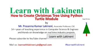 How to Create Christmas Tree Using Python Turtle Module Learn with Lakineni