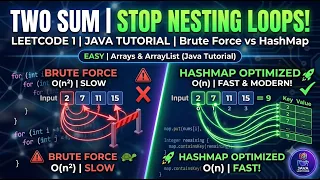 Two Sum - LeetCode 1 Java O N HashMap Solution Explained