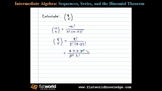 Binomial Coefficient - Calculate 8 Choose 5