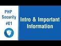PHP Security Tips In Arabic - Intro And Important Info about The Course