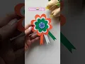 Tricolor Paper Flower badge creation for Independence Day