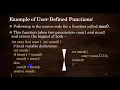 User Defined Functions