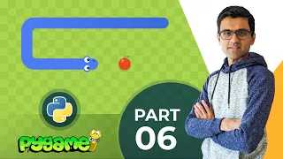 Snake and apple game in python pygame - 6 Game over logic Python project tutorial