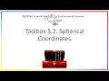Toolbox 5 2 - Spherical Coordinates