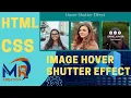 Image Hover Text Overlay shutter effect with html css Css div image hover