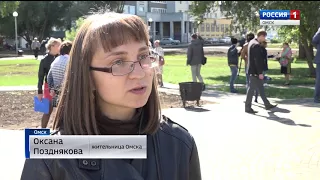 На месте пустыря  — газоны, клумбы и пешеходные дорожки