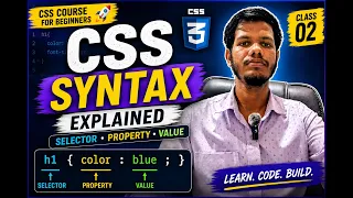 CSS Syntax Explained Selector Property Value CSS Tutorial for Beginners