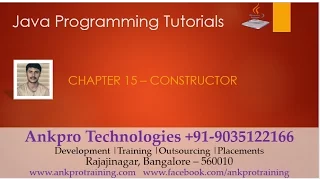 Java for beginners - Chapter 15 Constructors in Java