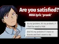 Download Lagu Are you satisfied? MHA lyric 'prank' - is Iida okay?