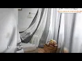 Grey And White Striped Sheer Curtains Polyester Linen Voile Anady Top