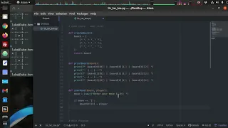 Python3 - Tic-Tac-Toe using the Terminal