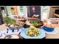 Home Family - Tagliatelle with Spring Vegetables Truffle Zabaglione