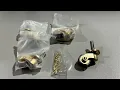 Solid Brass 1 inch Furniture Swivel Caster Wheels - 4 pack