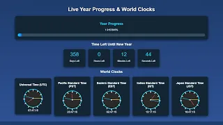7th January 2025 358 Days Left Till New Year Upcoming Year - 2026 Time World Clocks