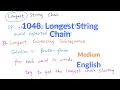 LeetCode 1048 Longest String Chain Explanation and Solution