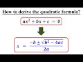 How to Derive the Quadratic Formula Algebra