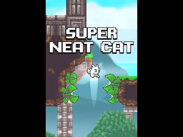 My Steam Game is FREE! Down Load Super Neat Cat! #Shorts