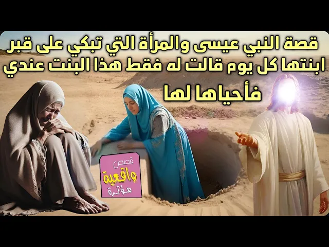 ⁣قصة النبي عيسى والمرأة التي تبكي على قبر ابنتها يومياً قالت للنبي بس هاي البنت عندي ثم احياها لها