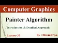 Painter Algorithm in Computer Graphics Computer Graphics by BhanuPriya Lec-30