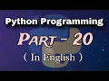 Python Programming Part-20 If Else If Statement in Python Python Classes Kapil Joshi Tutorials