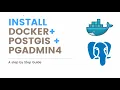 How to Install PostGIS and PgAdmin4 with Docker Easily