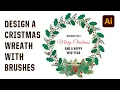 How I Design a Vector Christmas Wreath with Brushes in Adobe Illustrator