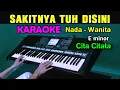 Download Lagu SAKITNYA TUH DISINI - KARAOKE Nada Wanita | Cita Citata