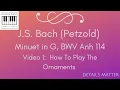 Download Lagu Clearing Up Confusion About All Of The Ornaments in the Bach Minuet in G BWV Anh 114 (Petzold)