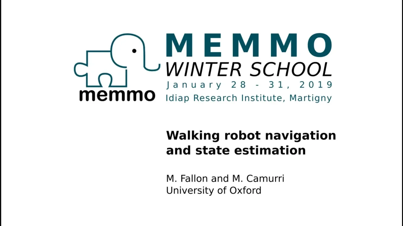 [memmows] Walking robot navigation and state estimation