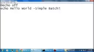 Batch Programming - Basic Hello World