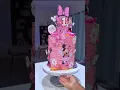 Pink Minnie Mouse Cake for Baby Girl s First Birt ay